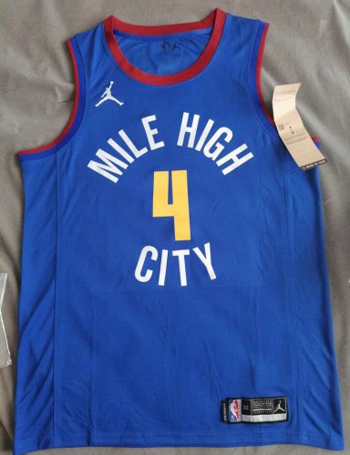 NBA 4 Cousins Nuggets Mile High City Maillot bleu